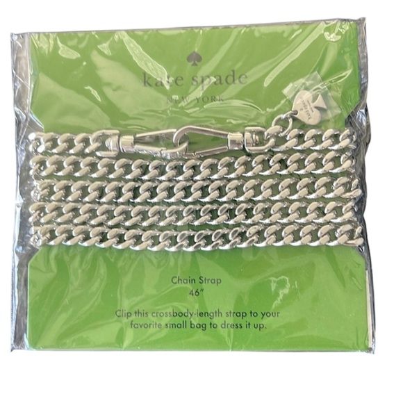 🆕♠️KATE SPADE SILVER 46.8” CROSSBODY CHAIN /REPLACEMENT BAG STRAP - Picture 5 of 7